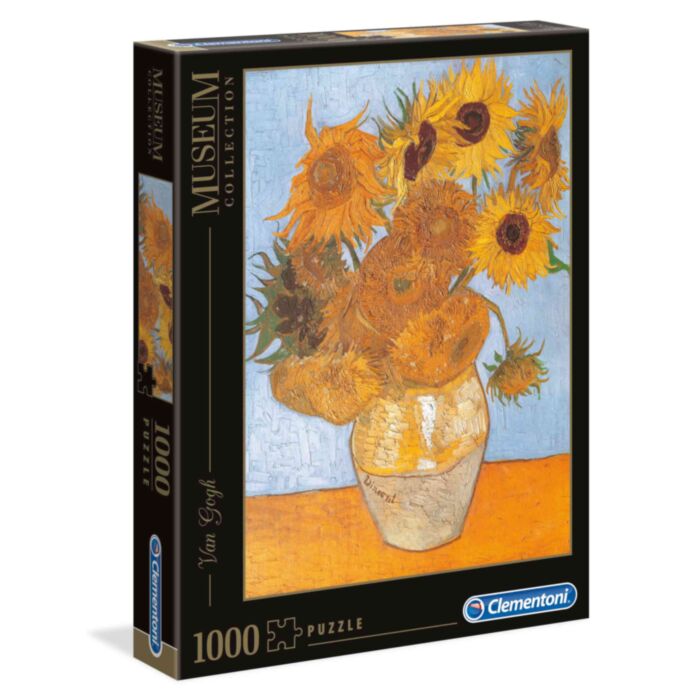 Puzzle Clementoni Museum Collection, Sunflowers, 1000 piese, format compact