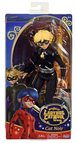 Păpușă Bandai Miraculous, Cat Noir, 29 cm, 4+ ani