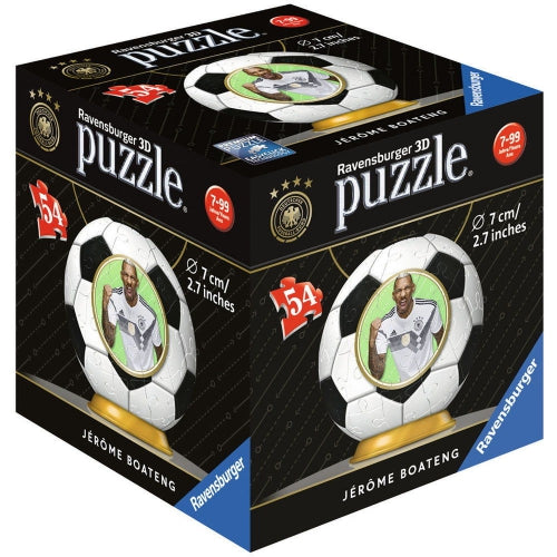 Puzzle 3D Ravensburger, Jérôme Boateng DFB Player, 54 piese, diametru 7 cm, 7+ ani