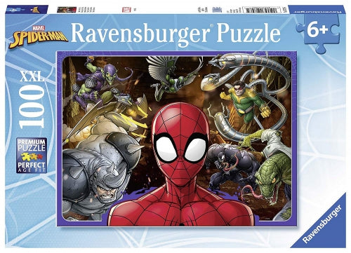 Puzzle Ravensburger Marvel Spider-Man, 100 piese XXL, 6+ ani