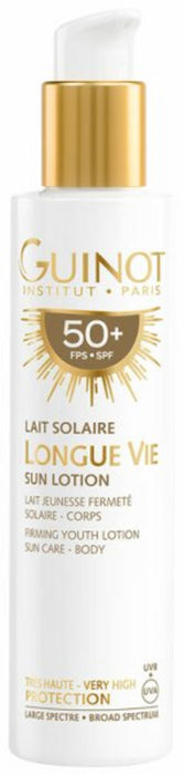 Loțiune de protecție solară Guinot Longue Vie, efect de fermitate, SPF 50+, 150 ml