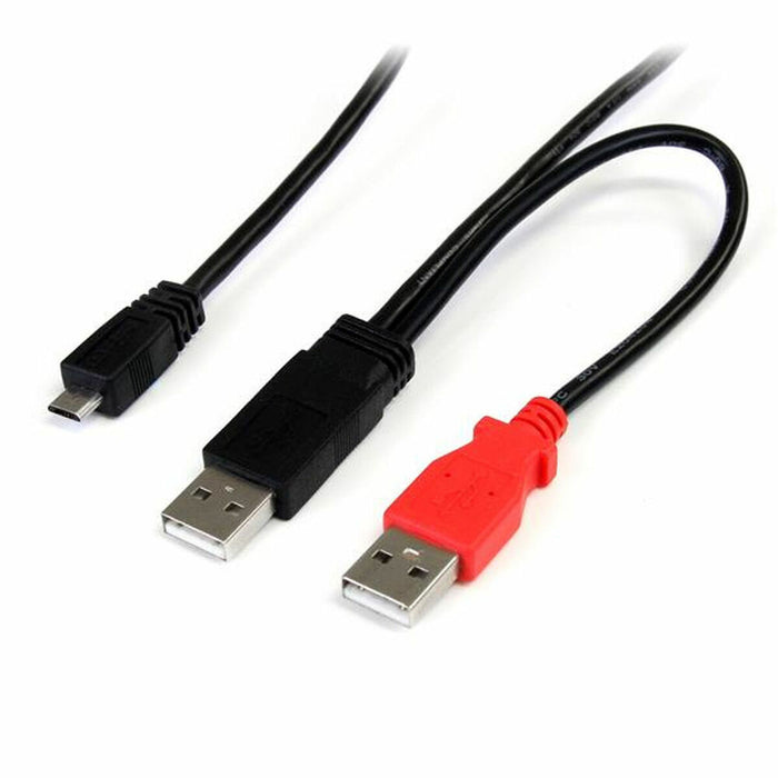 Cablu USB 2.0 A la Micro USB B Startech USB2HAUBY3 Negru