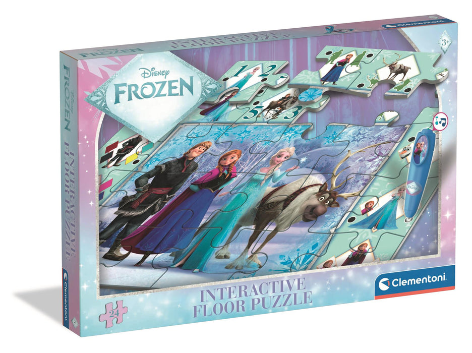Puzzle de podea Clementoni Disney Frozen, interactiv, 24 de piese, 3+ ani