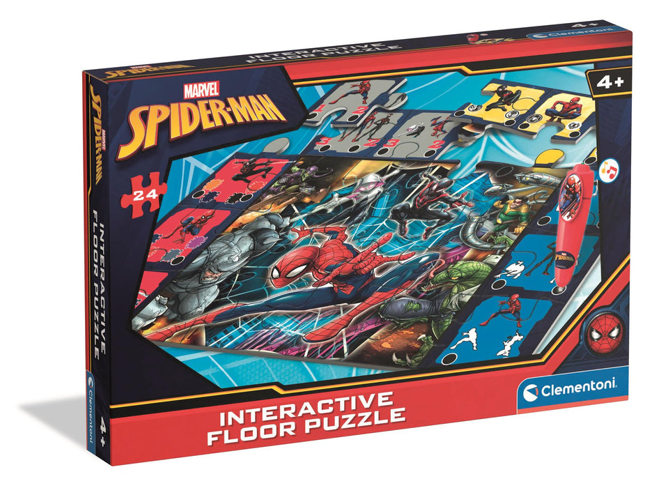 Puzzle de podea interactiv Clementoni Spider-Man, 24 piese, 4+ ani