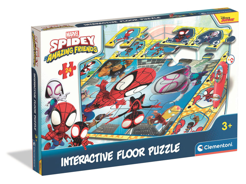 Covor puzzle interactiv Clementoni Marvel Spidey and His Amazing Friends, 24 piese, 3+ ani