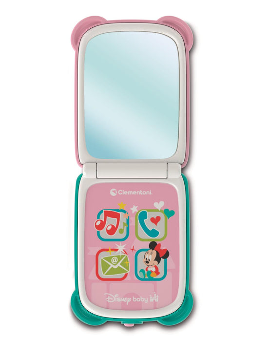 Telefon de jucărie Clementoni Disney Baby Minnie, cu clapetă, 4 butoane, 9-36 luni