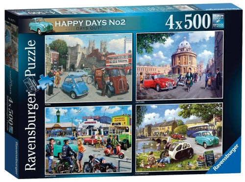Puzzle Ravensburger Happy Days No. 2, 4 × 500 piese
