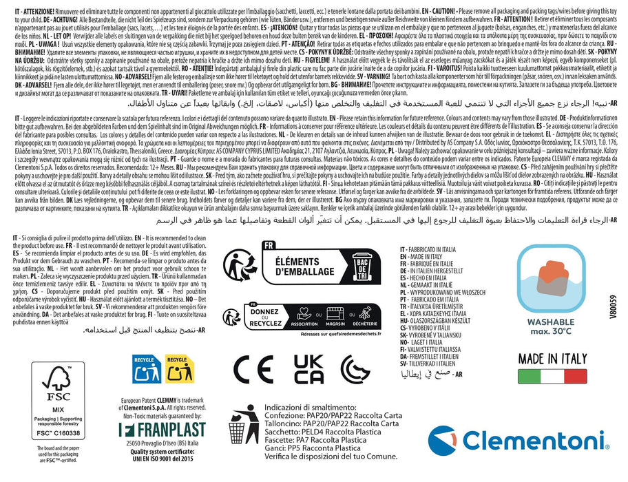 Jucărie de rol Clementoni Clemmy, mașină de spălat, cu ușă și sertar mobile