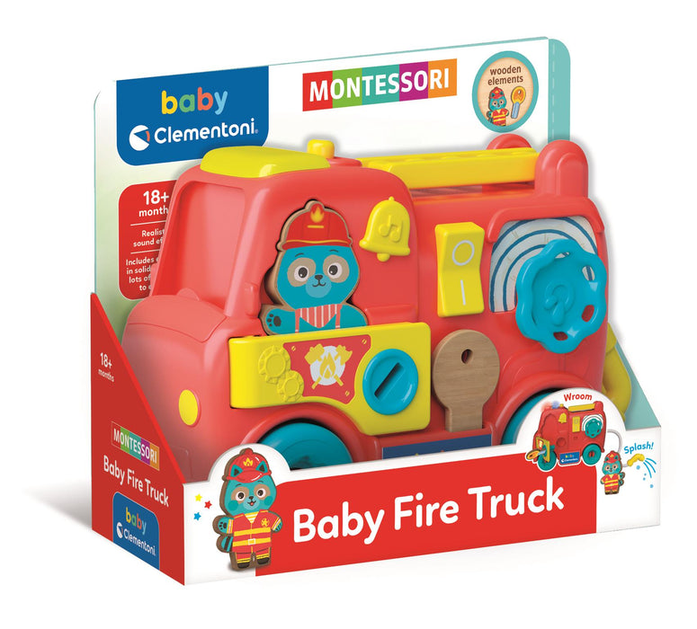Mașină de pompieri Clementoni Montessori Baby Fire Truck, 18+ luni