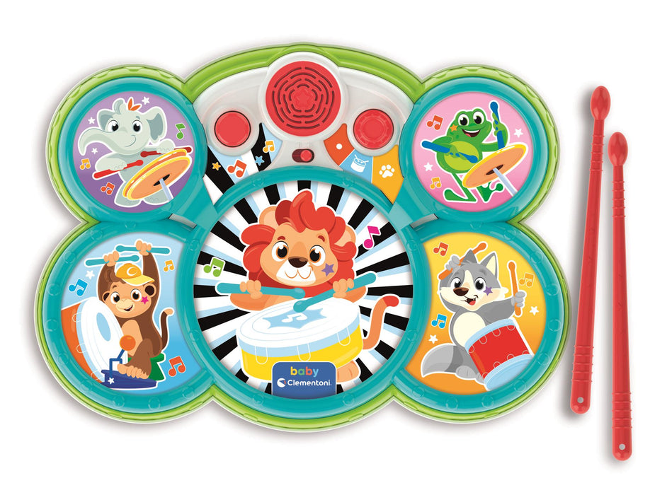 Set de tobe electronice Clementoni Baby, Animal Drum, 18+ luni