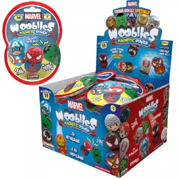 Set de 2 figurine Wooblies Marvel Magnetic Power