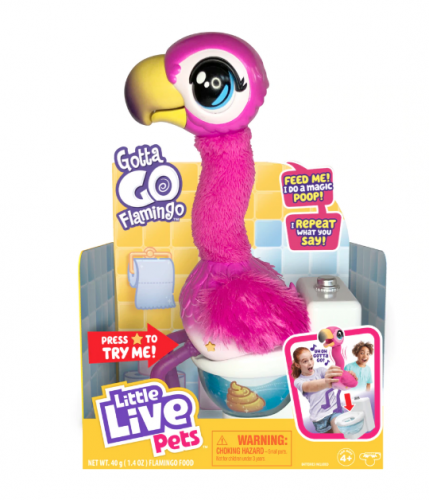 Jucărie interactivă Moose Little Live Pets, Gotta Go Flamingo, 4+ ani