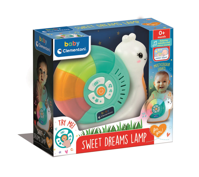Lampă de veghe Clementoni Baby Sweet Dreams Lamp, melc, lumini multicolore, 0+ luni