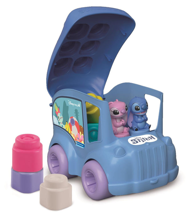 Autobuz de activități Clementoni Clemmy, Stitch, cu figurine Stitch și Angel