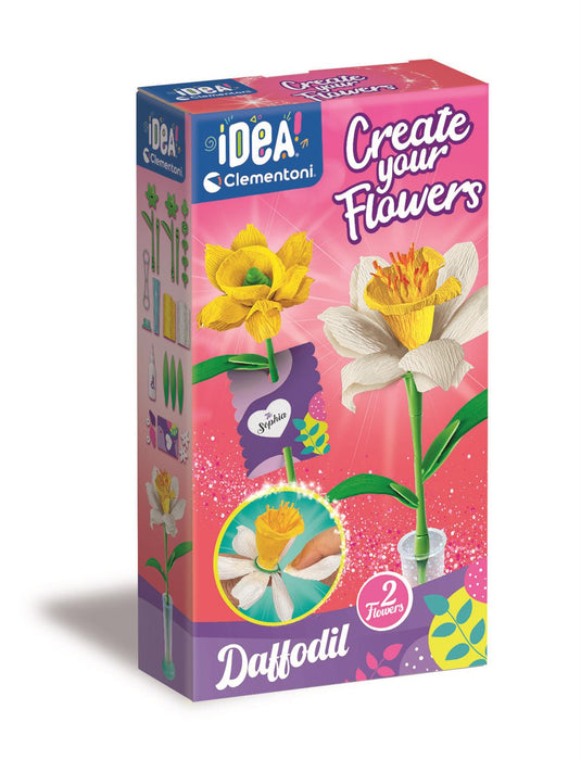 Set creativ Clementoni Idea Create Your Flowers, Narcisă, 2 flori