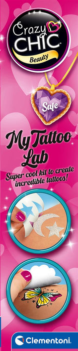 Set creativ Clementoni Crazy Chic, Laboratorul meu de tatuaje, 4 culori