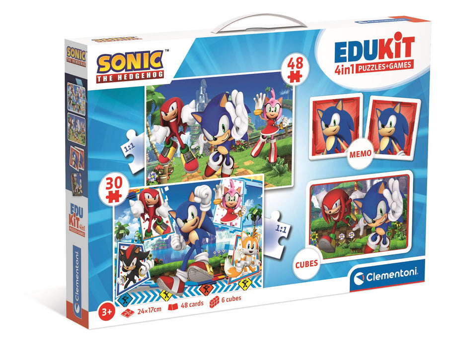Set de jocuri Clementoni Edukit Sonic, 4 în 1, 3+ ani