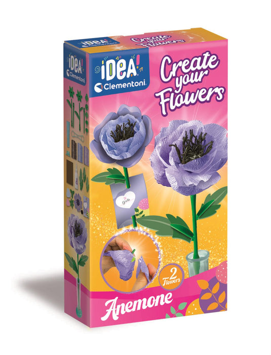 Set creativ Clementoni Idea Create Your Flowers, Anemone, 2 flori