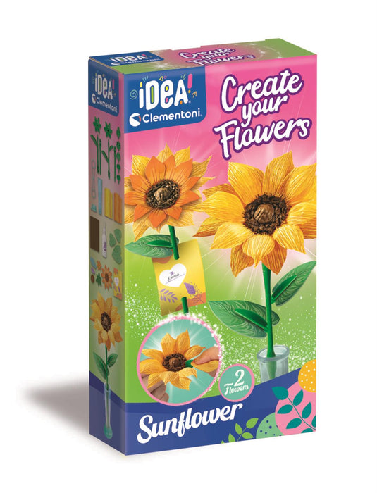 Set de creație Clementoni Idea Create Your Flowers, Floarea-soarelui, 2 flori