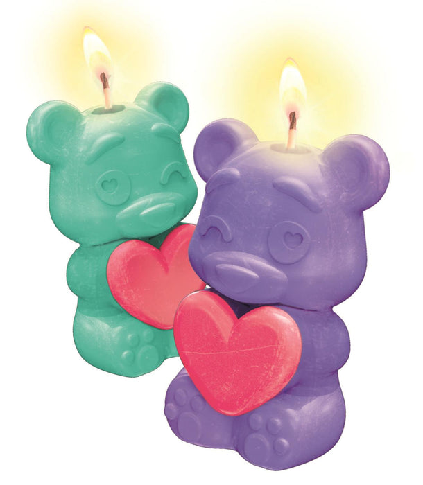 Set creativ Clementoni Idea Create Your Candles, Love Bear, 2 lumânări, 8+ ani