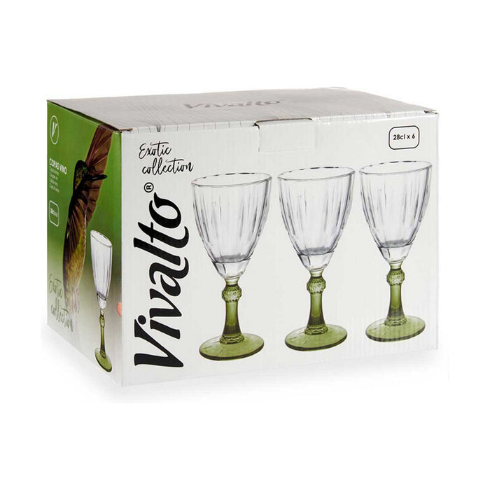 Pahar de vin Exotic Geam Verde 6 Unități (275 ml)