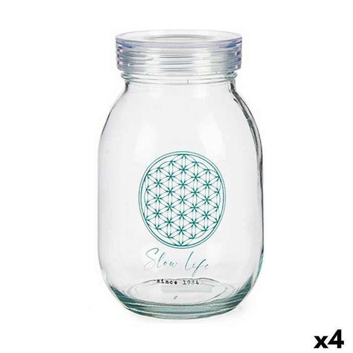 Staniu Slow Life Transparent Sticlă (1800 ml) (4 Unități)