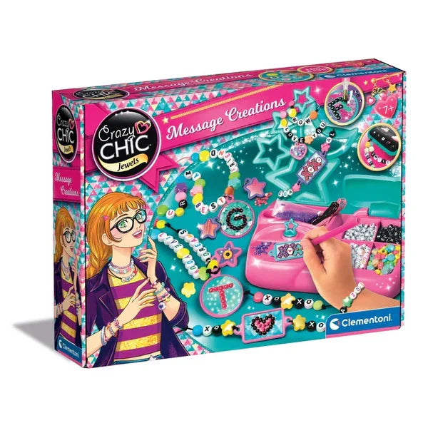 Set de creat bijuterii Clementoni Crazy Chic, Message Creations, 7+ ani