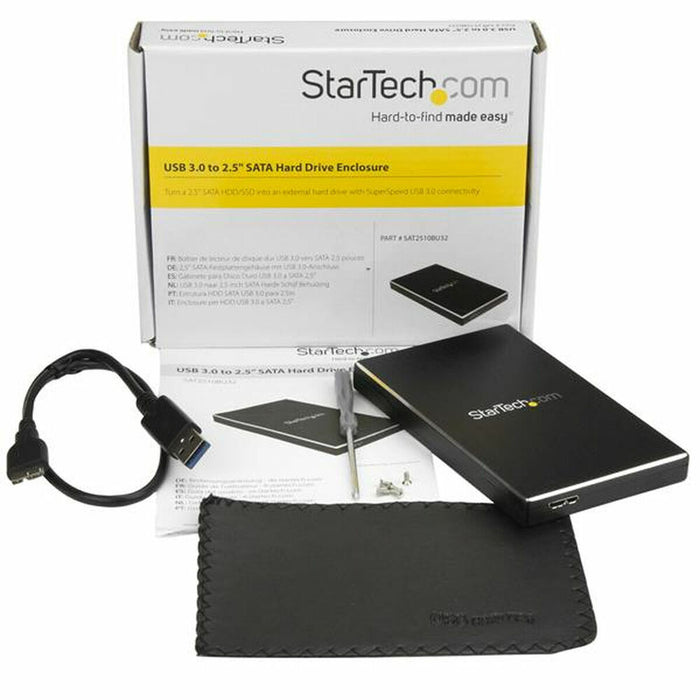 Cutie Externă HDD Startech SAT2510BU32 Negru USB Micro USB B USB 3.2 Sata II 2.5"