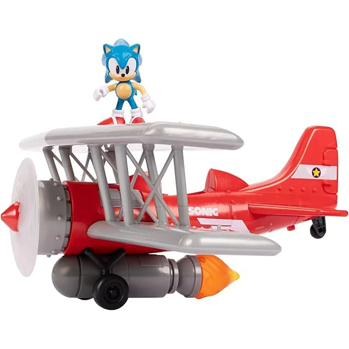 Set de joacă Jakks Pacific Sonic the Hedgehog, Tornado Biplane, 6 efecte sonore, 7+ ani