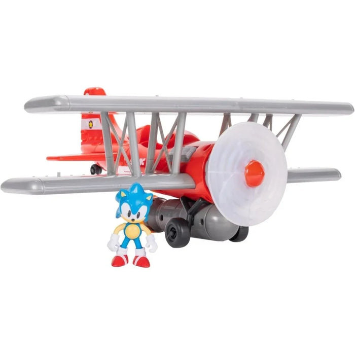 Set de joacă Jakks Pacific Sonic the Hedgehog, Tornado Biplane, 6 efecte sonore, 7+ ani
