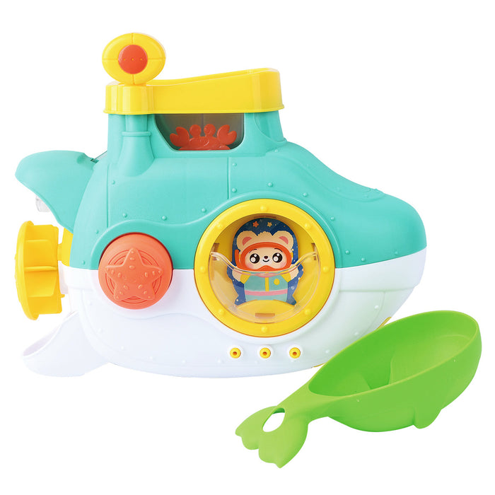 Jucărie de baie PlayGo Splash Along Submarine, submarin cu ursuleț, 12+ luni