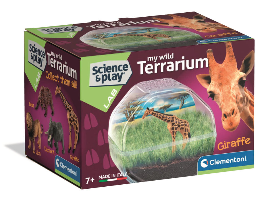 Set creativ Clementoni Science & Play, My Wild Terrarium Girafe, 7+ ani