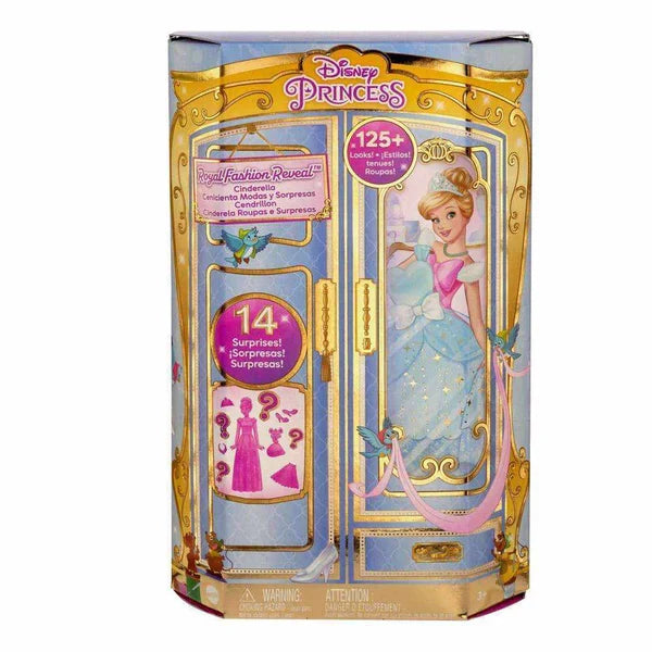 Păpușă Mattel Disney Princess Royal Fashion Reveal, Cenușăreasa, 14 surprize