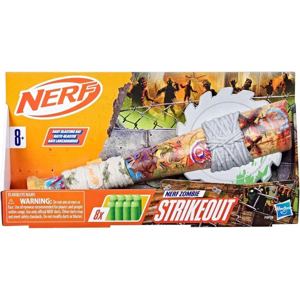 Lansator de săgeți Hasbro Nerf Zombie Strikeout, tip bâtă, 8 săgeți, 8+ ani