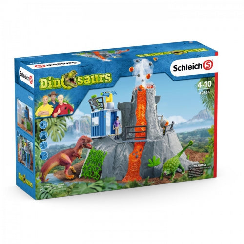 Set de joacă Schleich Dinosaurs, Great Volcano Expedition, 4–10 ani