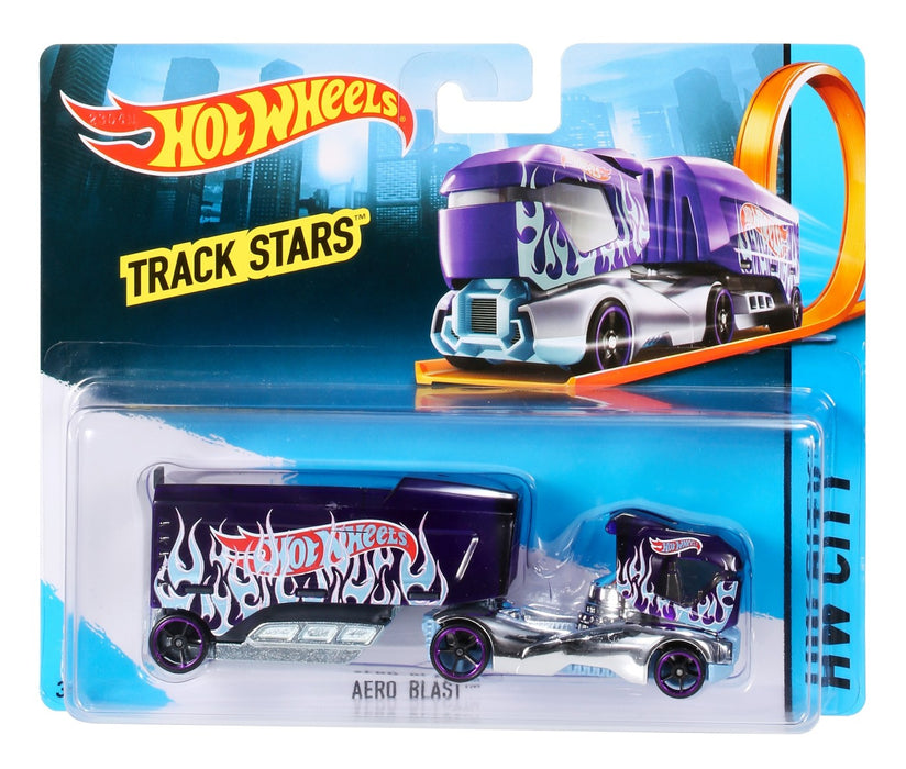 Camion de jucărie Mattel Hot Wheels Track Stars Aero Blast, 3+ ani