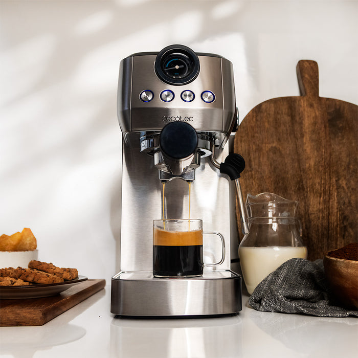 Espressor Cecotec Power Espresso 20 Steel Pro, 1,3 l, 1350 W, 20 bar, oțel