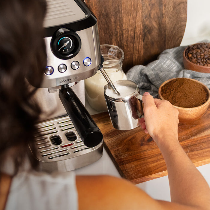 Espressor Cecotec Power Espresso 20 Steel Pro, 1,3 l, 1350 W, 20 bar, oțel
