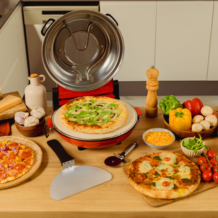Cuptor electric pentru pizza Cecotec Fun Pizza&Co Mamma Mía Window, 1200 W, până la 400 °C, temporizator 15 min