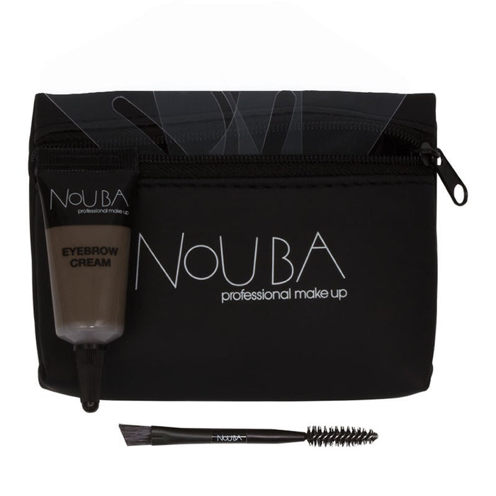 Set Nouba pentru sprâncene: gel 7 ml + pensulă + geantă textilă