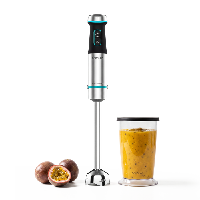 Blender de mână Cecotec POWER TITANBLACK 1200 XL Ultra, 1200 W, recipient de 800 ml