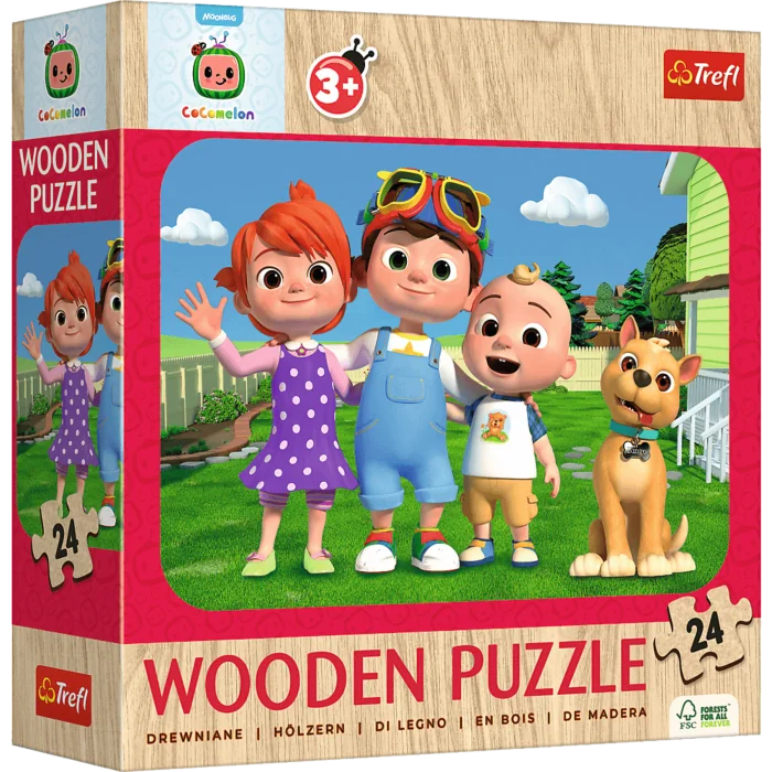 Puzzle din lemn Trefl Cocomelon, 24 piese, 3+ ani
