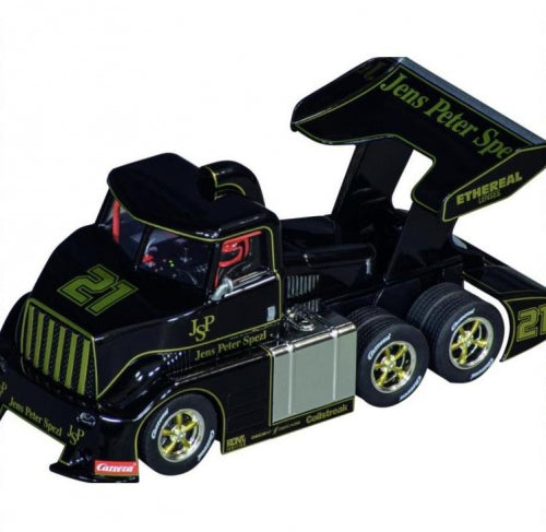 Camion de curse Carrera Digital Race Truck Nr. 21, model negru și verde