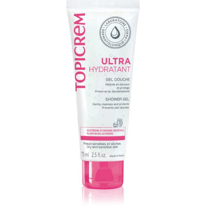 Gel de duș Topicrem Ultra Hydratant, hidratant, pentru piele sensibilă, 75 ml