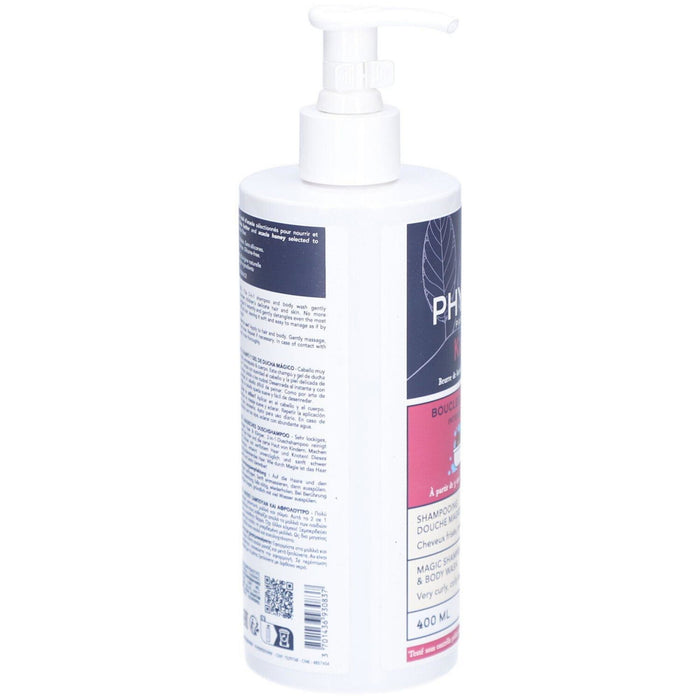 Șampon și gel de duș 2 în 1 Phyto Kids Intense Curls, pentru copii, păr creț și corp, 400 ml