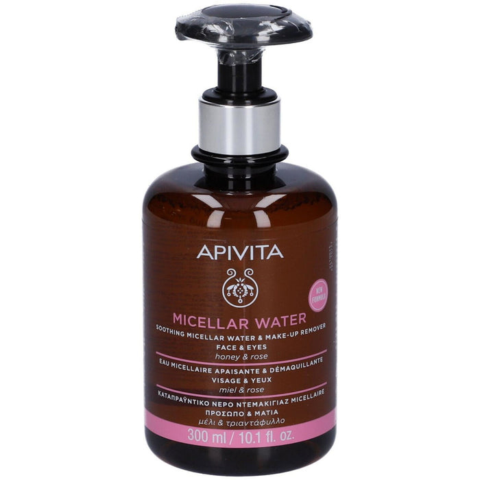 Apă micelară Apivita Micellar Water, pentru ten sensibil, pentru față și ochi, 300 ml