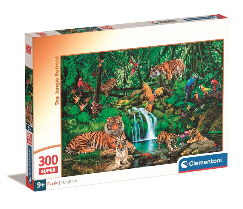 Puzzle Clementoni Super Color, The Jungle Retreat, 300 piese, 9+ ani, 48,5 x 33,5 cm