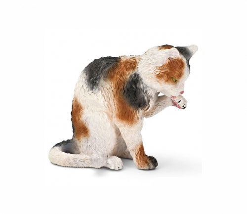Figurină Schleich, Cat Grooming, pisică tricoloră