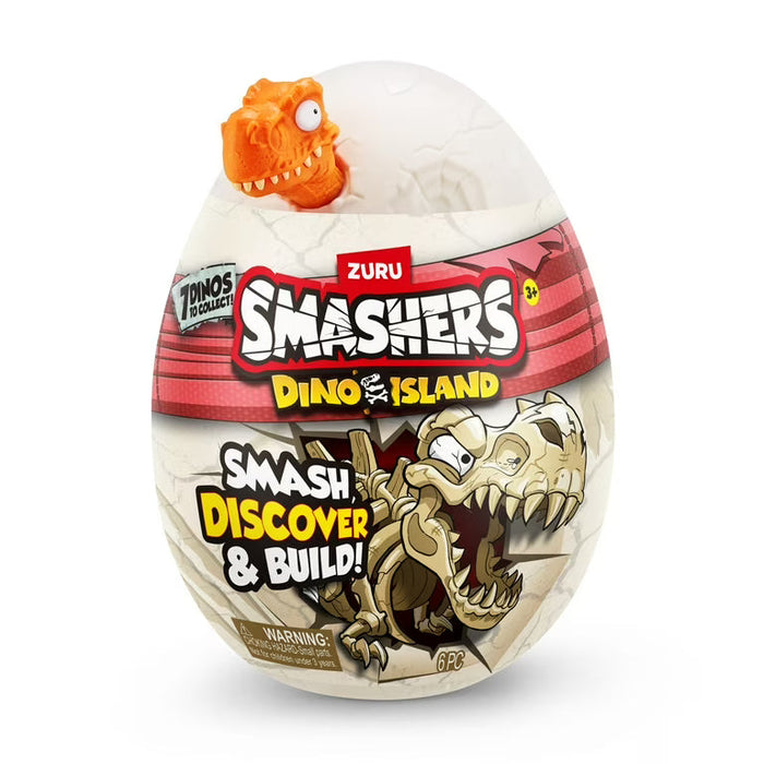 Ou de jucărie Zuru Smashers Dino Island Nano Egg, portocaliu, 6 piese, 3+ ani