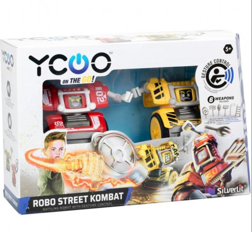 Set de roboți de luptă Silverlit YCOO Robo Street Kombat Twin Pack, 2 roboți, control prin gesturi, 5+ ani